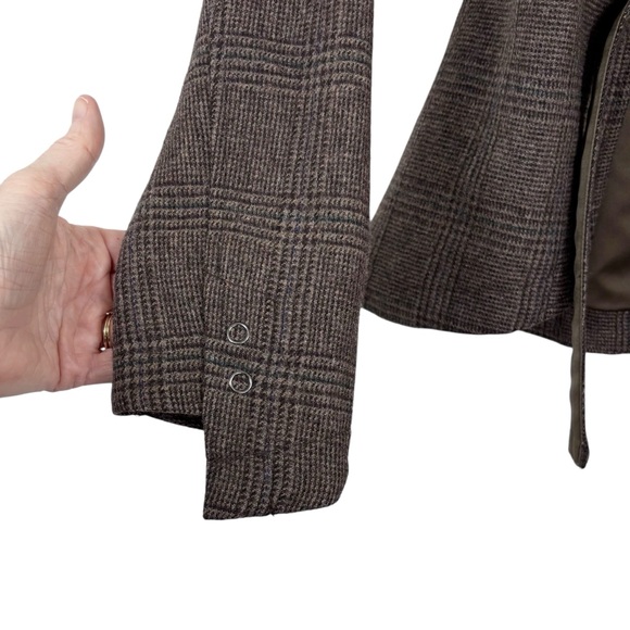 Triple Five Soul Wool Plaid Belted Blazer Vintage Y2K - Picture 6 of 13